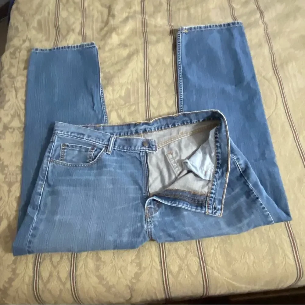 Vintage‎ Levi’s Dark Blue Wash Straight Leg Mens Size 38” x 32” Y2K Faded